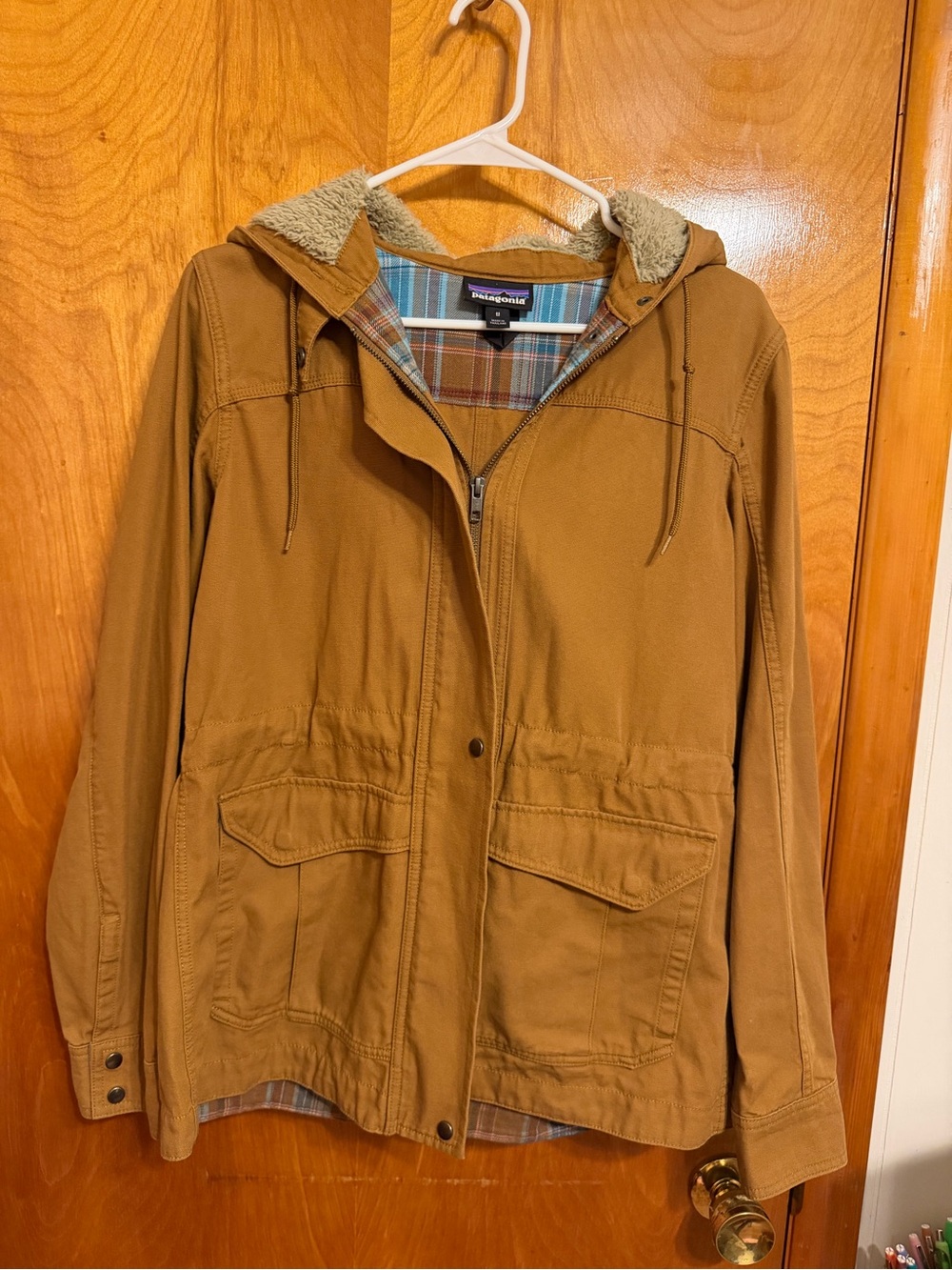 Patagonia Prairie Dawn Parka Women's VIVID TAN Sz Medium